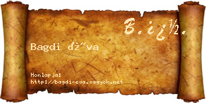 Bagdi Éva névjegykártya