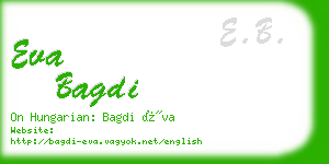 eva bagdi business card